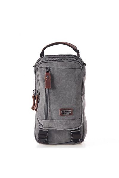 Cantayurdu Ççs London 31184 Canvas Cross Shoulder Bag Γκρι