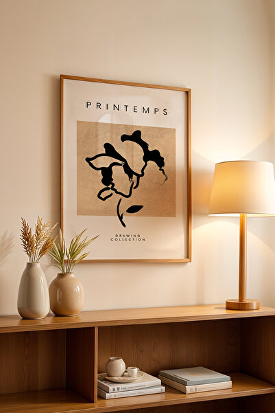 Basquiart Poster din seria Bohemian cu ramă din lemn, numărul tabloului: 107