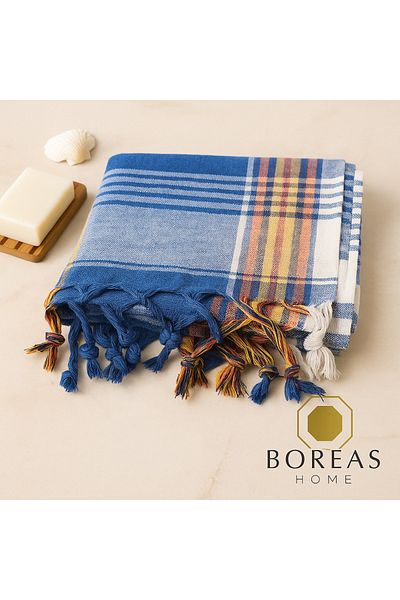 Boreas Home Peshtemal Baie Turceasca Albastra Clasic 80x170 cm - Utilizare Piscina, Plaja si Baie