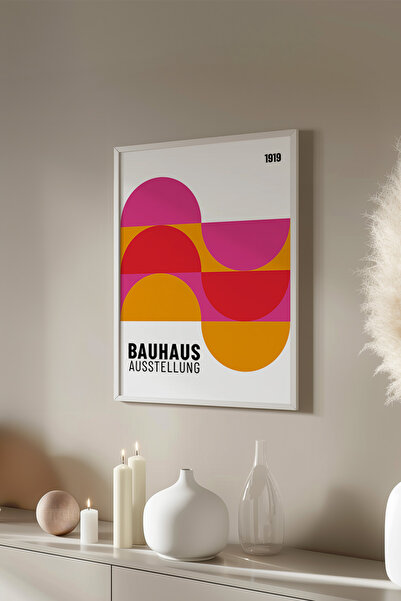 Basquiart Poster cu ramă albă din seria Bauhaus, numărul picturii: 87