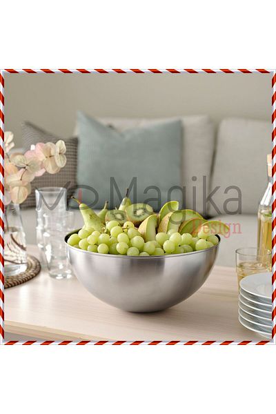 Magika Design Md Blanda Blank Stainless Steel Serving Bowl, 28 cm