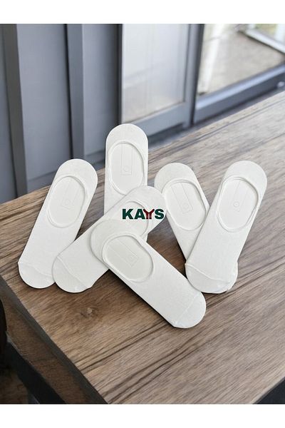 KAYSSOCK 8 Συσκευασία Λευκές Βαμβακερές Κάλτσες Μπαλαρίνας Κοινού Στυλ – Αόρατο σχέδιο, μαλακό περιβάλλον