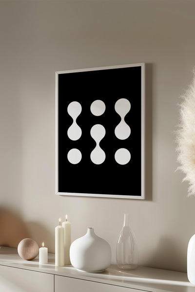 Basquiart Poster cu ramă albă din seria Bauhaus, numărul picturii: 42