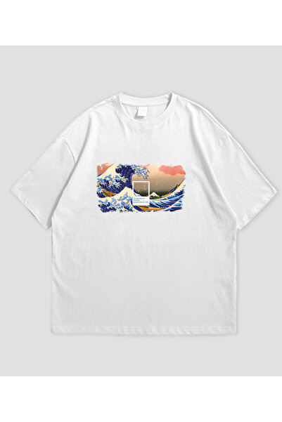 SVART WEAR Katsushika Hokusai - The Great Wave off Kanagawa Σχεδιασμένο Unisex Oversize T-shirt
