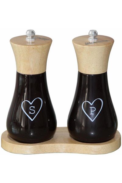 Heinner SET OF 2 SALT & PEPPER GRINDERS 15 CM + STAND