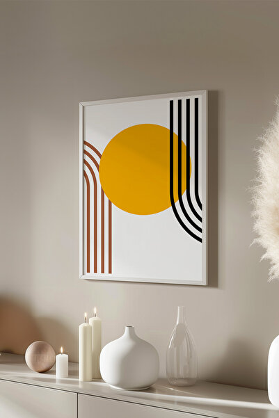 Basquiart Poster cu ramă albă din seria Bauhaus, numărul picturii: 101