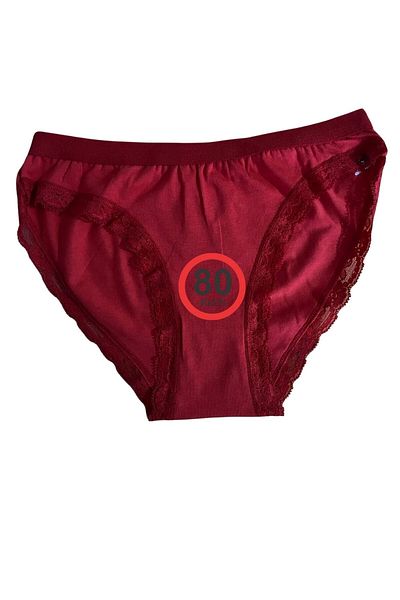 Baskiup Women's Printed Panties Red Panties