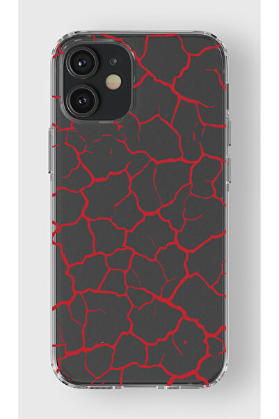 moonset Iphone 12 Mini Uyumlu Şekiller Tasarımlı Baskılı Şeffaf Telefon Kılıfı