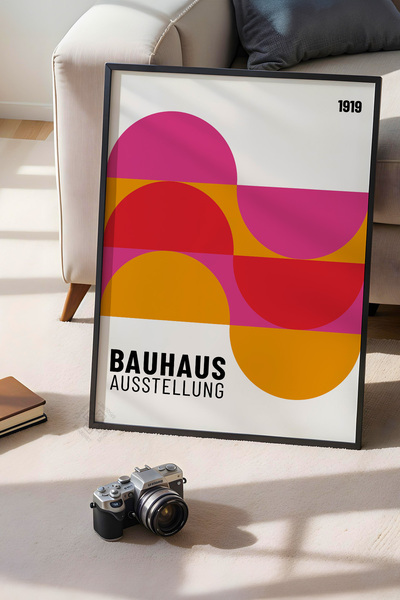 Basquiart Poster din seria Bauhaus cu ramă neagră, numărul picturii: 87