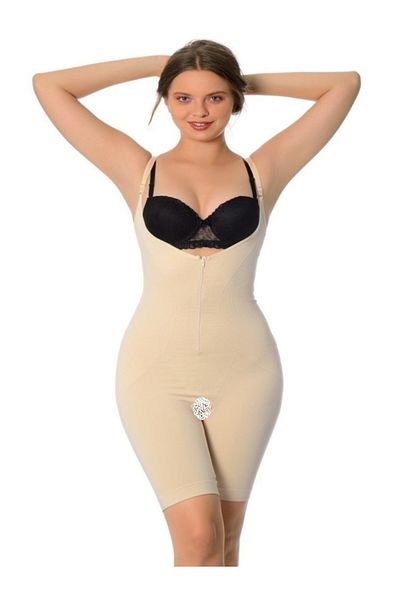 Por Favor 1 Size Reducer Network Part Open Zippered Full Length Corset
