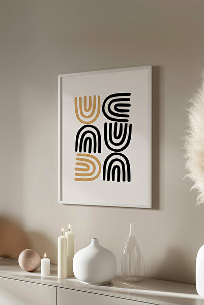 Basquiart Poster cu ramă albă din seria Bauhaus, numărul picturii: 106