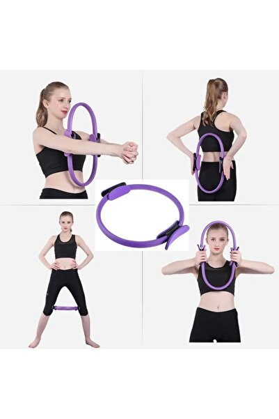 Dura-Strong 38 CM Pilates Egzersiz Çemberi Deluxe Tutamaçlı Göğüs Çemberi (Sihirli Yoga Halkası)