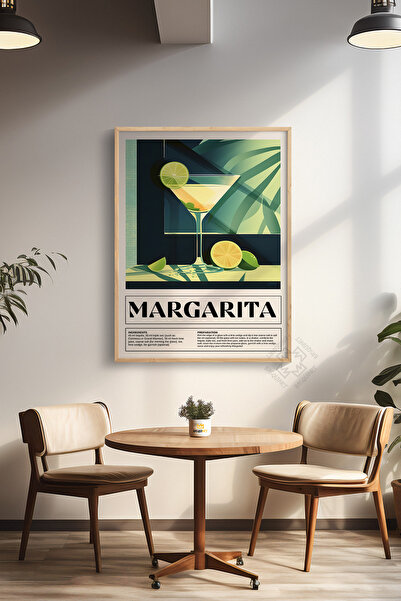 Basquiart Seria Cocktail Poster cu ramă din lemn, tablou, cafenea, restaurant...