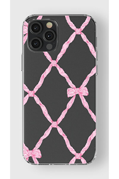 moonset Iphone 12 Pro Max Uyumlu Fiyonk Tasarımlı Baskılı Şeffaf Telefon Kılıfı