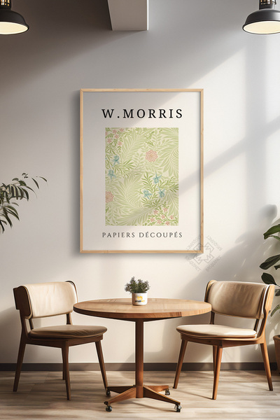 Basquiart Σειρά William Morris Ξύλινη ζωγραφική αφίσα με πλαίσιο, Διακόσμηση ...