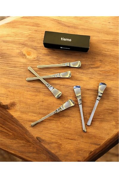 Tiamo Wormwood 6-Piece Stainless Steel Teaspoon - Special Design 18/10