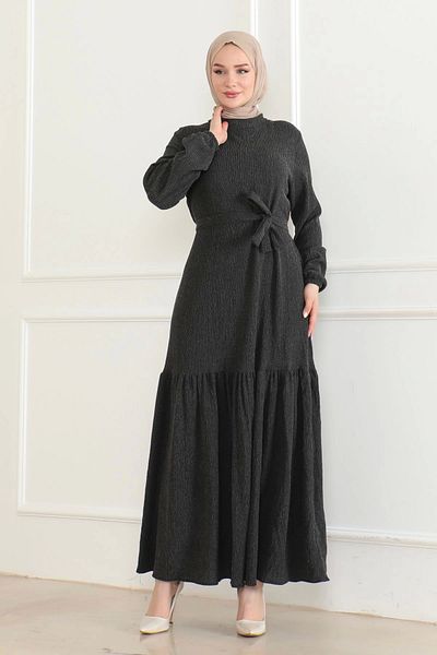 Nevayla Moda Εποχιακό φόρεμα Katya Fabric / E0120 - Μαύρο