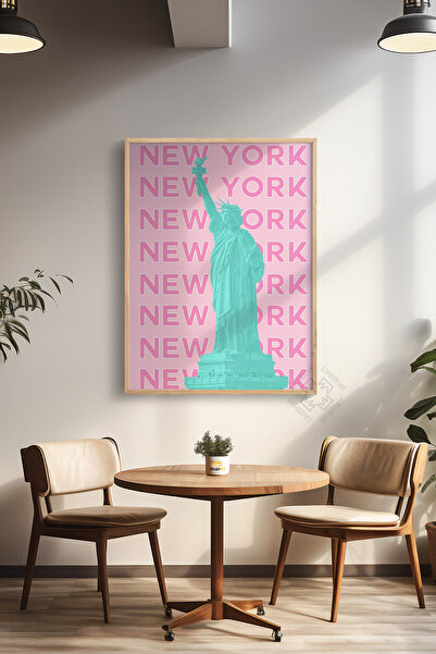 Basquiart Poster cu ramă din lemn din seria City, decor de perete pictat Nr.:53