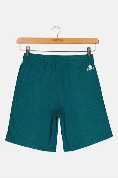adidas Kids Boy Brand Logo Training Shorts, Teal Green