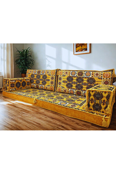 daireden 5 Parça Şark Köşesi Takımı | Yıkanabilir Kılıf | Bedava Kaliteli Sün...