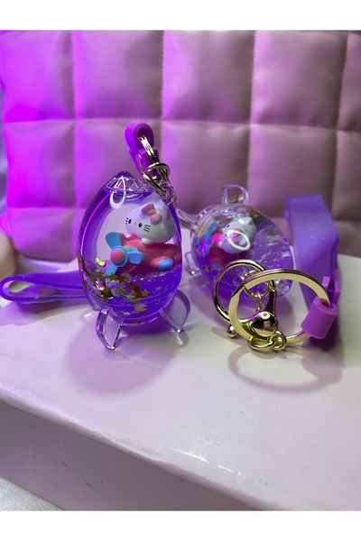 TATLIŞ 1 ADET,roket şeklimde batmayan Hello kitty sulu anahtarlık/hediyelik ç...