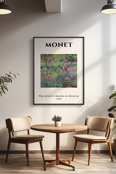 Basquiart Αφίσα της σειράς Claude Monet με μαύρο πλαίσιο, διακοσμητικό τοίχου...
