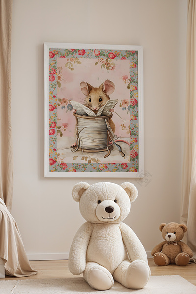 Basquiart Παιδικό Δωμάτιο, Βρεφικό Δωμάτιο, Αφίσα με λευκό πλαίσιο, Εικόνα Νο:66