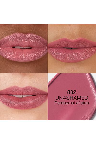 Nars أحمر شفاه مغذي بلمسة نهائية من الساتان يعطي لونًا وبريقًا رائعًا لشفتيك - 882 Unashamed