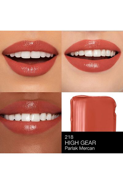 Nars أحمر شفاه مغذي يدوم طويلاً مع محتوى مكثف يلفت الأنظار بمظهر مشرق - 1,5 GR-218 - High Gear