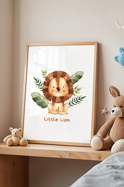 Basquiart Poster cu ramă din lemn pentru camera copiilor, camera bebelușilor,...