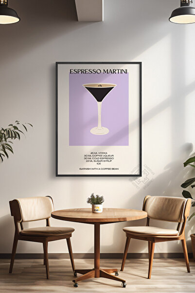 Basquiart Poster cu ramă neagră din seria Cocktail, tablou, cafenea, restaura...