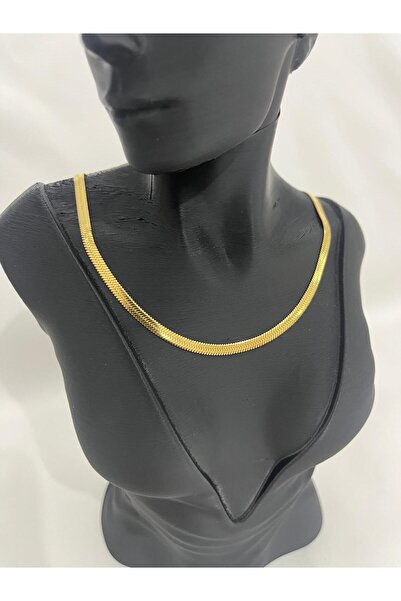 ESDE قلادة ثعبان الخوص الفولاذ المطلي بالذهب لا يشوه