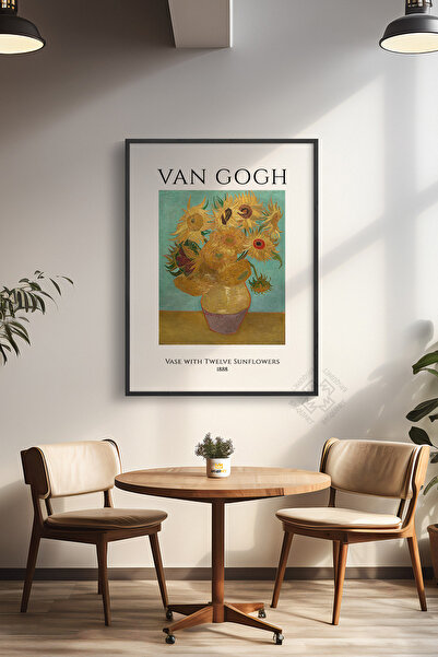 Basquiart Poster din seria Vincent Van Gogh cu ramă neagră, decor de perete p...