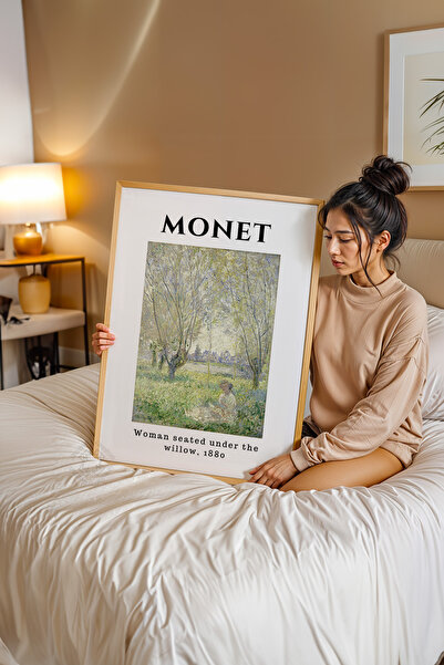 Basquiart Claude Monet Serisi Ahşap Çerçeveli Poster, Tablo Duvar Dekoru No:1