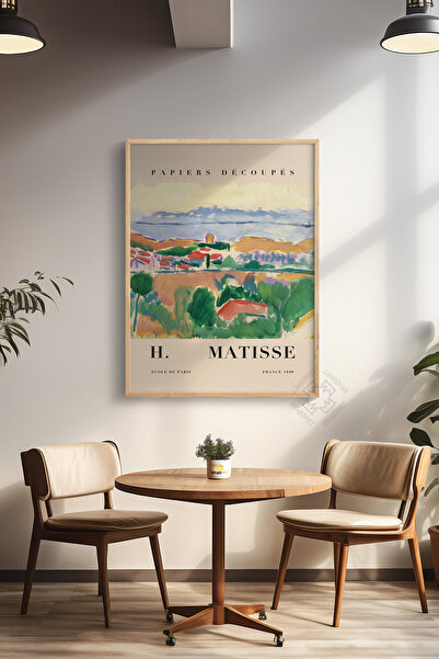 Basquiart Poster din seria Henri Matisse, încadrat în lemn, decor de perete p...