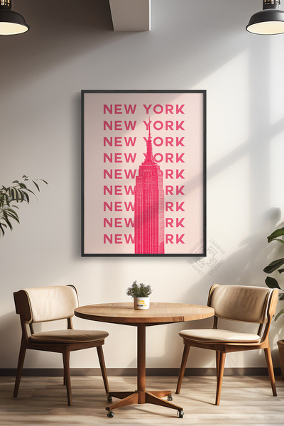 Basquiart Αφίσα της σειράς City με μαύρο πλαίσιο, Διακοσμητικός πίνακας τοίχο...