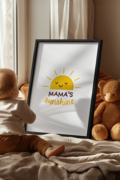 Basquiart Poster cu ramă neagră pentru camera copiilor, camera bebelușilor, t...