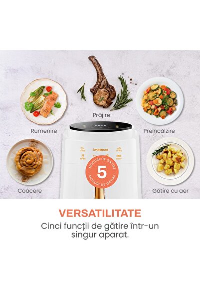 IMA TREND Hot Air Fryer Without Oil XL, Air fryer 8L, 1400W, Digital Display, 80-210°C, White