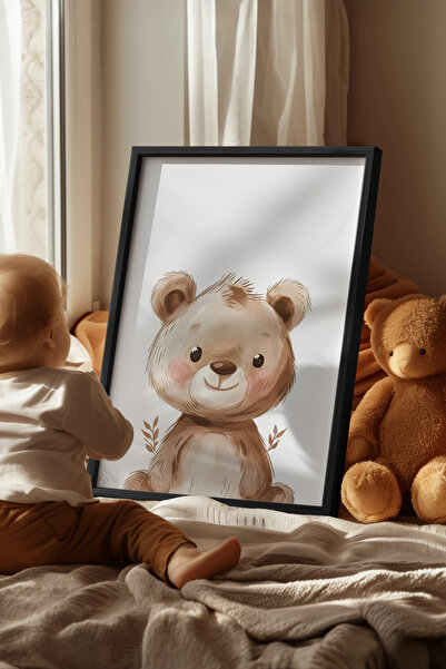 Basquiart Παιδικό Δωμάτιο, Βρεφικό Δωμάτιο, Αφίσα με Μαύρο Πλαίσιο, Αριθμός Π...