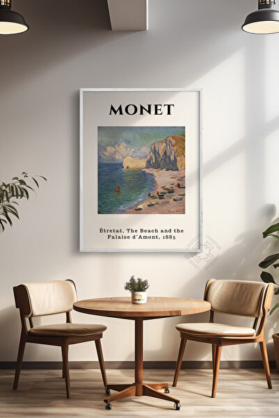 Basquiart Poster înrămat alb din seria Claude Monet, decor de perete pictat nr:4