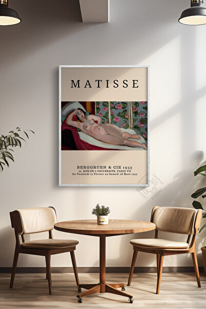 Basquiart Poster din seria Henri Matisse cu ramă albă, decor de perete pictat...