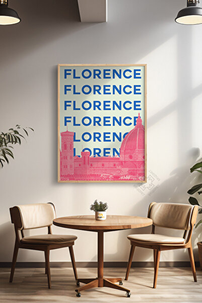 Basquiart Poster cu ramă din lemn din seria City, decor de perete pictat Nr.:74