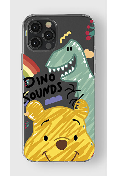 moonset Iphone 12 Pro Max Uyumlu Winnie Tasarımlı Baskılı Şeffaf Telefon Kılıfı