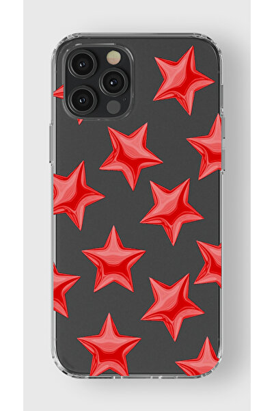 moonset Iphone 12 Pro Max Uyumlu Yıldızlar Tasarımlı Baskılı Şeffaf Telefon K...