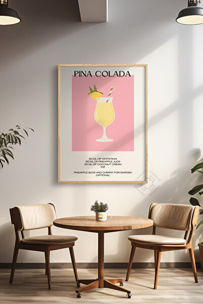 Basquiart Σειρά Cocktail, Ξύλινη Αφίσα με Πλαίσιο, Πίνακας, Καφέ, Εστιατόριο,...