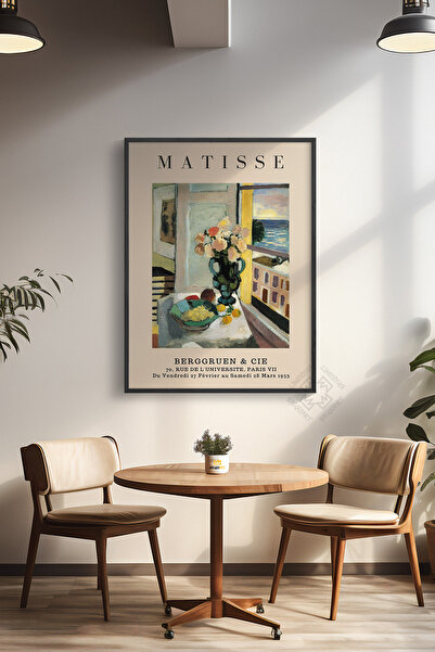 Basquiart Poster din seria Henri Matisse cu ramă neagră, decor de perete pict...