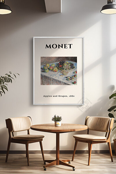 Basquiart Poster cu ramă albă din seria Claude Monet, decor de perete pictat ...