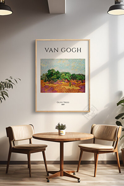 Basquiart Poster din seria Vincent Van Gogh, încadrat în lemn, decor de peret...