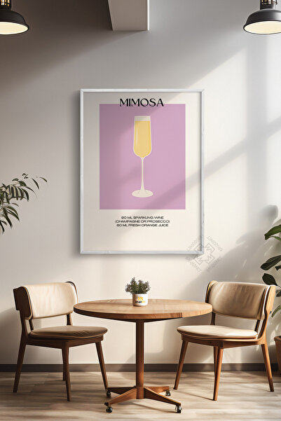 Basquiart Σειρά Cocktail, Αφίσα με λευκό πλαίσιο, Πίνακας, Καφέ, Εστιατόριο, ...