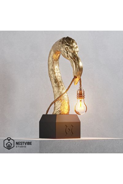 DREAM MODE Stylish Table Lamp with Flamingo Head Design Nestvibe Studio Special Series